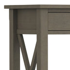 Solid Wood 47" Contemporary Console Sofa Table – 2 Drawers, Bottom Shelf