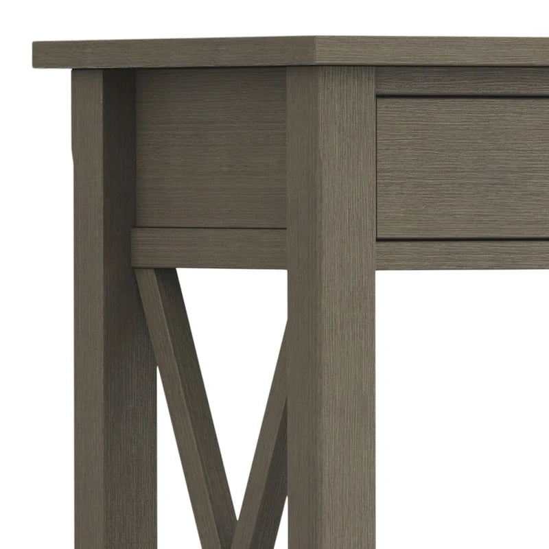 Solid Wood 47" Contemporary Console Sofa Table – 2 Drawers, Bottom Shelf