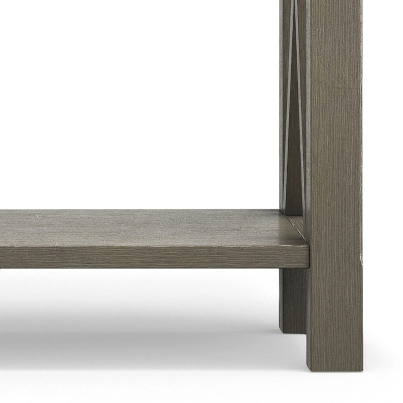 Solid Wood 47" Contemporary Console Sofa Table – 2 Drawers, Bottom Shelf