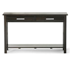 Solid Wood 47" Contemporary Console Sofa Table – 2 Drawers, Bottom Shelf