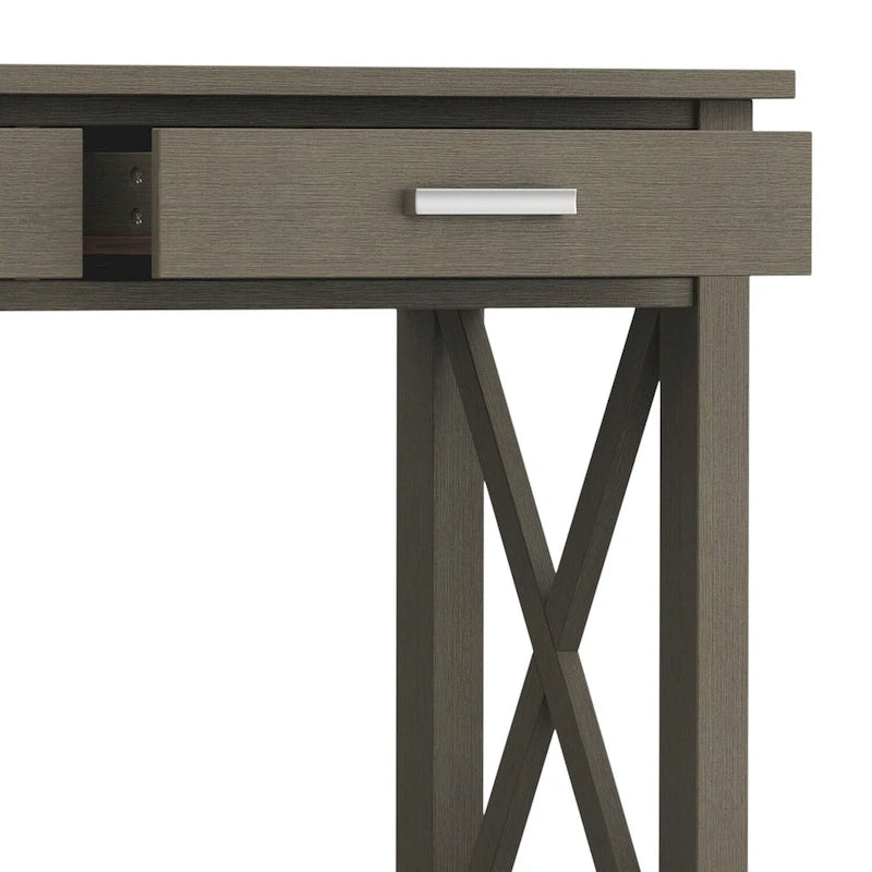 Solid Wood 47" Contemporary Console Sofa Table – 2 Drawers, Bottom Shelf
