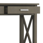 Solid Wood 47" Contemporary Console Sofa Table – 2 Drawers, Bottom Shelf