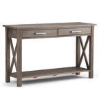 Solid Wood 47" Contemporary Console Sofa Table – 2 Drawers, Bottom Shelf