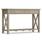 Solid Wood 47" Contemporary Console Sofa Table – 2 Drawers, Bottom Shelf