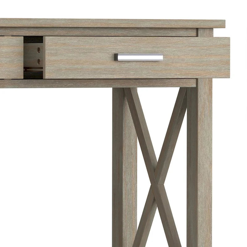 Solid Wood 47" Contemporary Console Sofa Table – 2 Drawers, Bottom Shelf