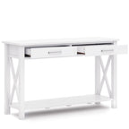 Solid Wood 47" Contemporary Console Sofa Table – 2 Drawers, Bottom Shelf