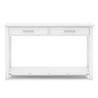 Solid Wood 47" Contemporary Console Sofa Table – 2 Drawers, Bottom Shelf
