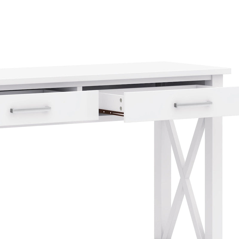 Solid Wood 47" Contemporary Console Sofa Table – 2 Drawers, Bottom Shelf