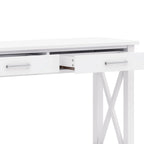 Solid Wood 47" Contemporary Console Sofa Table – 2 Drawers, Bottom Shelf