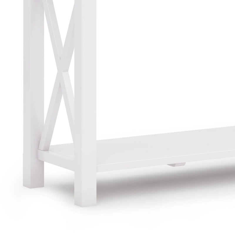 Solid Wood 47" Contemporary Console Sofa Table – 2 Drawers, Bottom Shelf