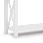 Solid Wood 47" Contemporary Console Sofa Table – 2 Drawers, Bottom Shelf