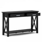 Solid Wood 47" Contemporary Console Sofa Table – 2 Drawers, Bottom Shelf