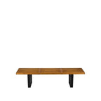 48-Inch Modern Manufactured Wood Bench – Natural or Walnut Finish