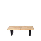 48-Inch Modern Manufactured Wood Bench – Natural or Walnut Finish