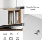 Modern TV Stand for 80 TV with 3 Doors with Large Storage Cabinet