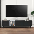 Modern TV Stand for 80 TV with 3 Doors with Large Storage Cabinet