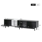 Modern TV Stand for 80 TV with 3 Doors with Large Storage Cabinet