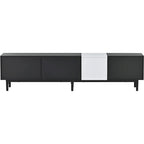 Modern TV Stand for 80 TV with 3 Doors with Large Storage Cabinet