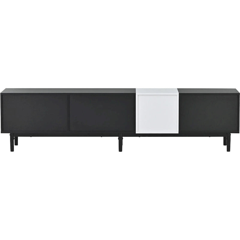 Modern TV Stand for 80 TV with 3 Doors with Large Storage Cabinet