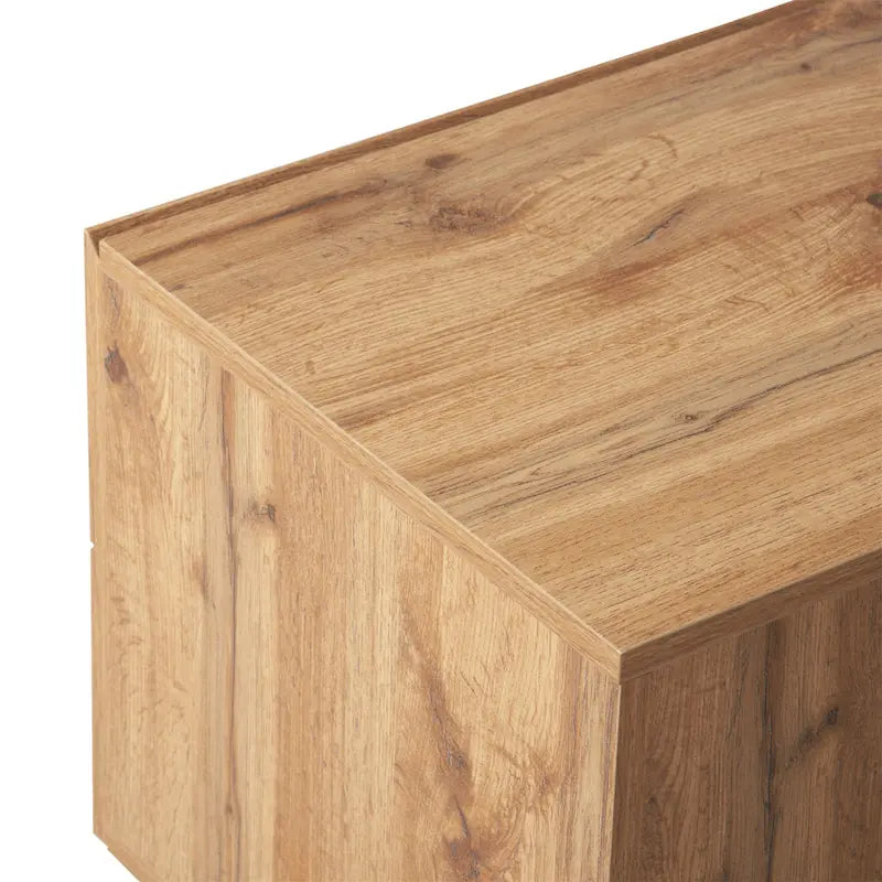 Modern TV Stand for 80 TV with 3 Doors with Large Storage Cabinet