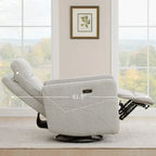 Power Swivel Recliner with Headrest & USB Charging Ports – 270° Swivel