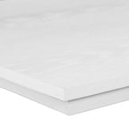 Wall Mount Floating Desk with Open Shelves – White, Space-Saving Home Office