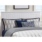 Queen Platform Bed – Grooved Panel Headboard, Matching Footboard, White, No Box Spring