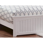 Queen Platform Bed – Grooved Panel Headboard, Matching Footboard, White, No Box Spring