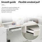 L-Shape Wood Reception Desk with Locking Drawer & Storage Shelves
