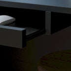 L-Shape Wood Reception Desk with Locking Drawer & Storage Shelves