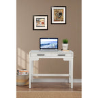 Compact Writing Desk with Dovetail Drawer & Felt Lining – 36"W, Multiple Colors
