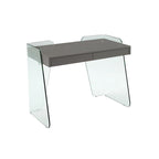 Modern Glass Top Office Desk – 2 Soft-Close Drawers, Commercial-Grade, Easy Assembly