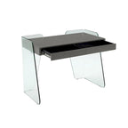 Modern Glass Top Office Desk – 2 Soft-Close Drawers, Commercial-Grade, Easy Assembly