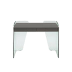 Modern Glass Top Office Desk – 2 Soft-Close Drawers, Commercial-Grade, Easy Assembly