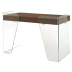 Modern Glass Top Office Desk – 2 Soft-Close Drawers, Commercial-Grade, Easy Assembly