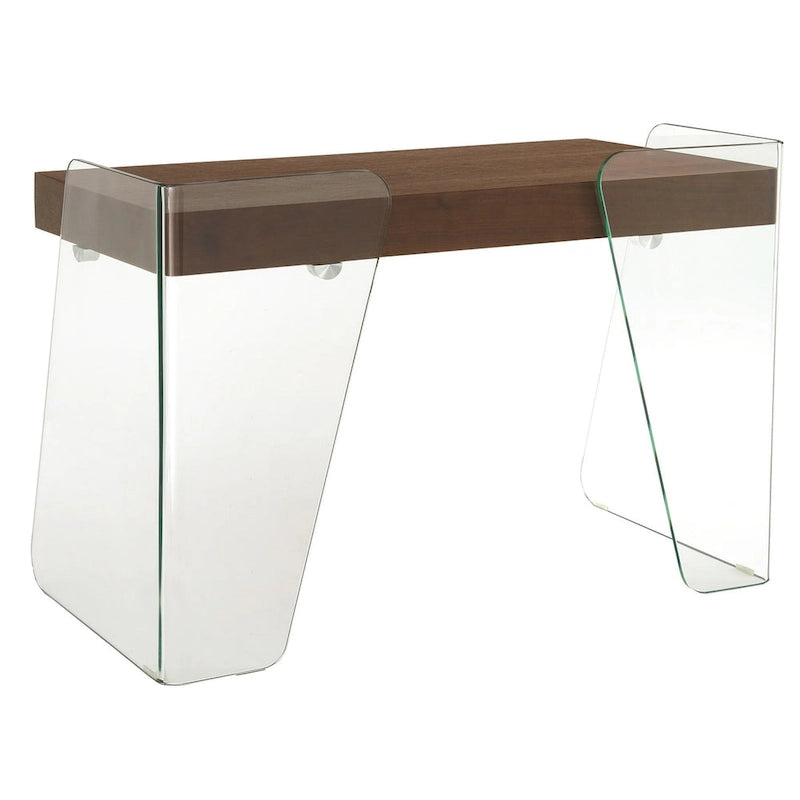 Modern Glass Top Office Desk – 2 Soft-Close Drawers, Commercial-Grade, Easy Assembly
