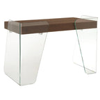 Modern Glass Top Office Desk – 2 Soft-Close Drawers, Commercial-Grade, Easy Assembly
