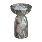 Grey Marble Side Table, Concrete, Single