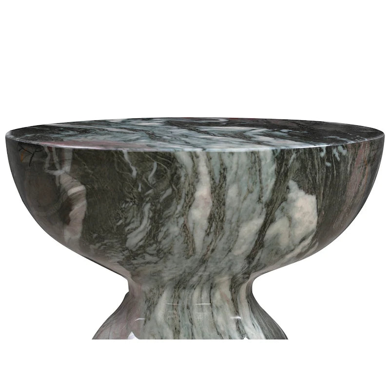 Grey Marble Side Table, Concrete, Single