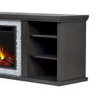 72" Electric Fireplace TV Stand – Dark Oak, 6 Flame Colors, Fits TVs up to 70"