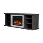 72" Electric Fireplace TV Stand – Dark Oak, 6 Flame Colors, Fits TVs up to 70"