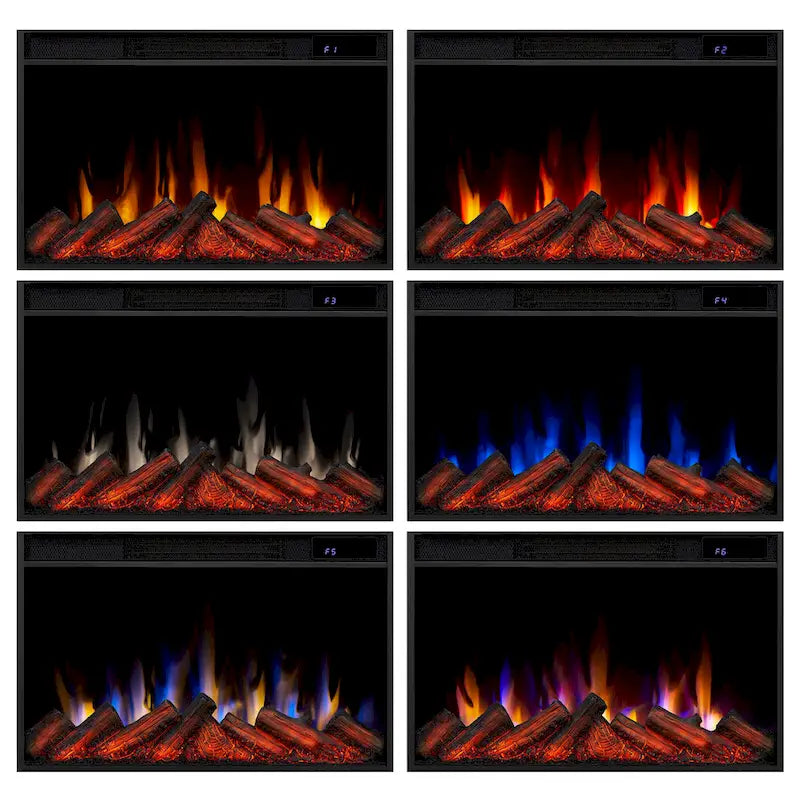 72" Electric Fireplace TV Stand – Dark Oak, 6 Flame Colors, Fits TVs up to 70"