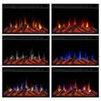72" Electric Fireplace TV Stand – Dark Oak, 6 Flame Colors, Fits TVs up to 70"