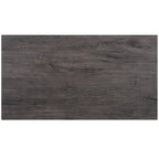 Mid-Century Modern Rectangular Coffee Table – 43"W, Vintage Black Metal Legs