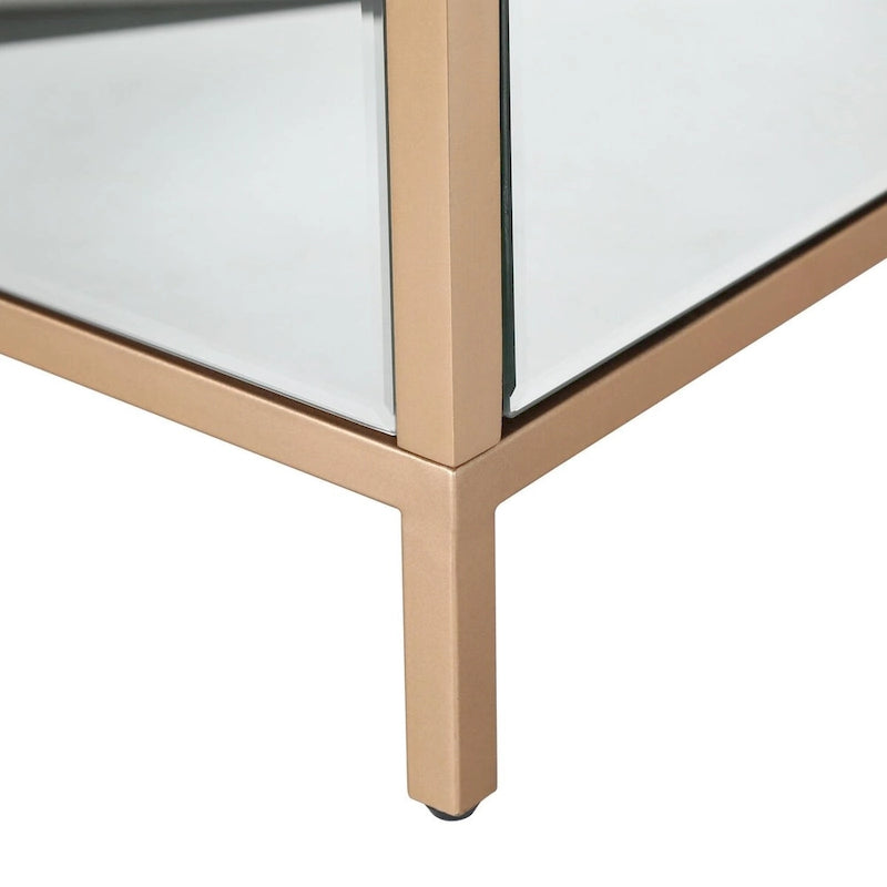 Modern Contemporary 17.7 Wide 3-Drawer Mirrored Side Table Chest Storage Dresser Nightstand