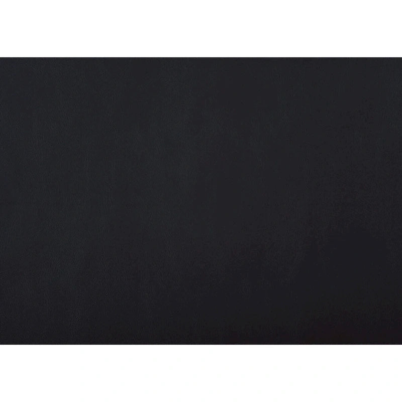 Black LED Faux Leather Tufted Bed with Mirrored Headboard & Crystal Accents