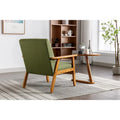 Leisure Chair with Solid Wood Armrest and Feet for Living Room Bedroom Studio chair