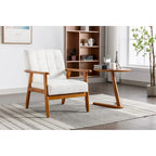Leisure Chair with Solid Wood Armrest and Feet for Living Room Bedroom Studio chair