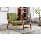 Leisure Chair with Solid Wood Armrest and Feet for Living Room Bedroom Studio chair