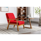 Leisure Chair with Solid Wood Armrest and Feet for Living Room Bedroom Studio chair